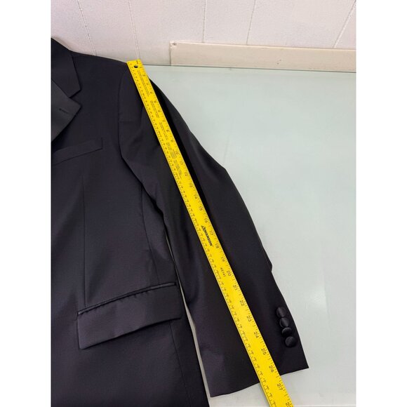 Calvin Klein Tuxedo 2 Pc Set 46L Jacket 38X32 Pants Pleated 100% Wool 2 Button - Picture 12 of 16